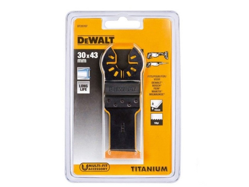 Potopni žagin list-Titan Dewalt, kovina, Dimenzije: 31x43mm, DT20707