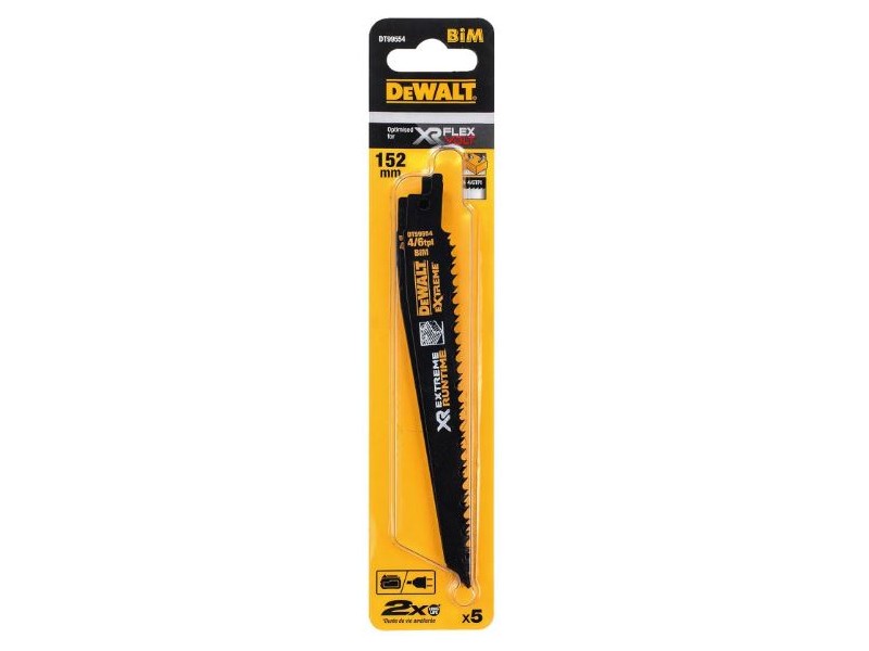 Žagin list-lisičji rep DeWalt, Dimenzije: 152x2,5mm za hitri rez mešanih materialov Extreme DT2301L