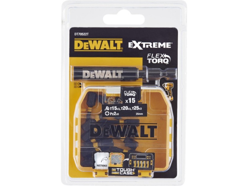 DeWalt 16-delni set vijačnih nastavkov, 25mm, DT70522T