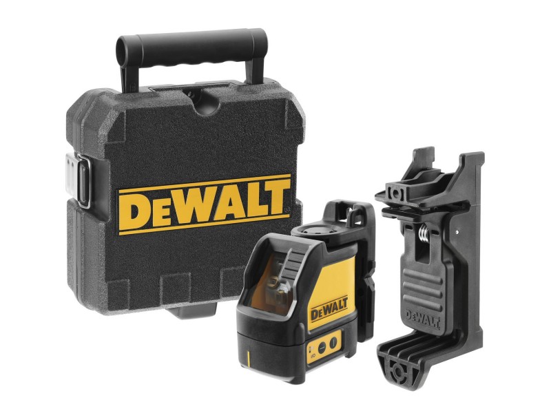 Križno linijski laser DeWalt, zeleni žarek, 2, <1mW, ± 0,3 mm/m, 0,46 kg, DW088CG