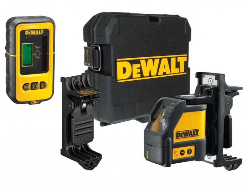 Križno linijski laser z detektorjem Dewalt DW088KD, 635 Nm