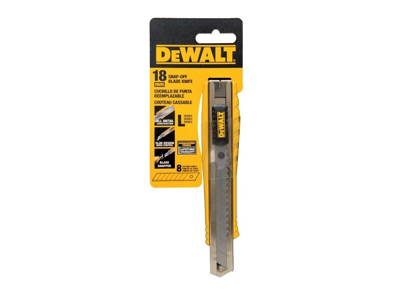 Kovinski rezalni nož Dewalt z drsnikom za samodejno zaklepanje DWHT10038-0, 18 mm