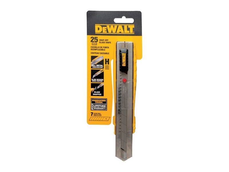 Kovinski rezalni nož Dewalt z drsnikom za samodejno zaklepanje DWHT10045-0, 25 mm