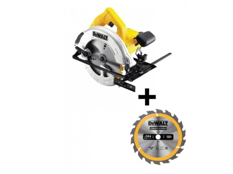 Električna krožna žaga DeWalt DWE560 + List DeWalt DT1938, Dimenzije: 184X16mm, Zob: 18