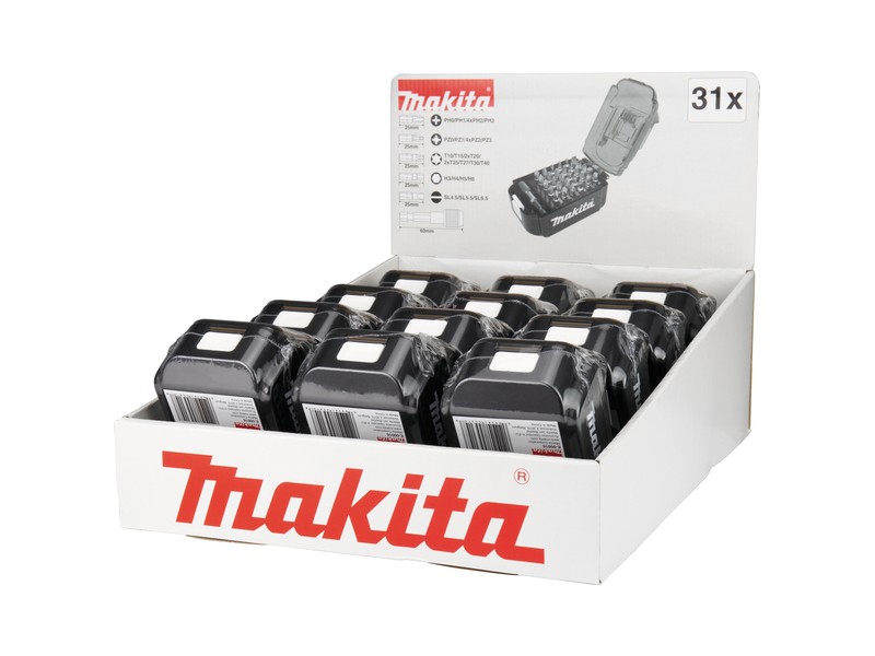 31-delni set za vijačenje Makita, 25mm, Pakiranje: 12kos, E-00022