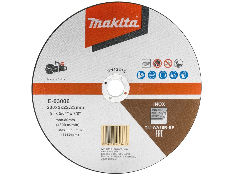 Tanka rezalna plošča Makita, Dimenzije: 230x2x22.23mm, E-03006