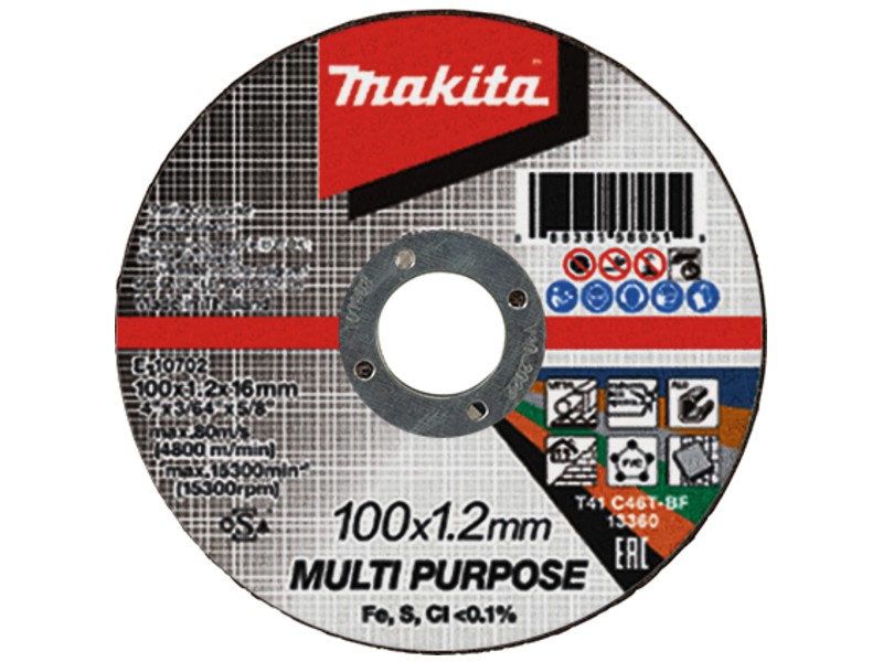 Tanka rezalna plošča Makita, večnamenska, Dimenzije: 125x1,2x22,23mm, E-10724
