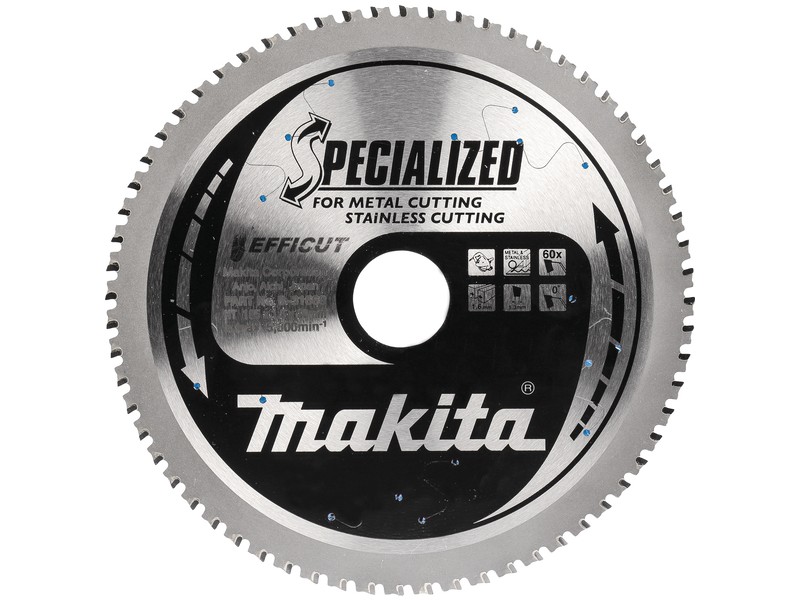 TCT žagin list EFFICUT Makita, za kovino, INOX, Dimenzije: 185x30x1,4mm, Zob: 60, E-12843