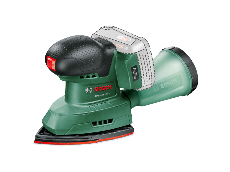 Akumulatorski večnamenski brusilnik UniversalSander Bosch 18V-10 v kartonu, 18V, 104cm², 1kg, 06033E3100