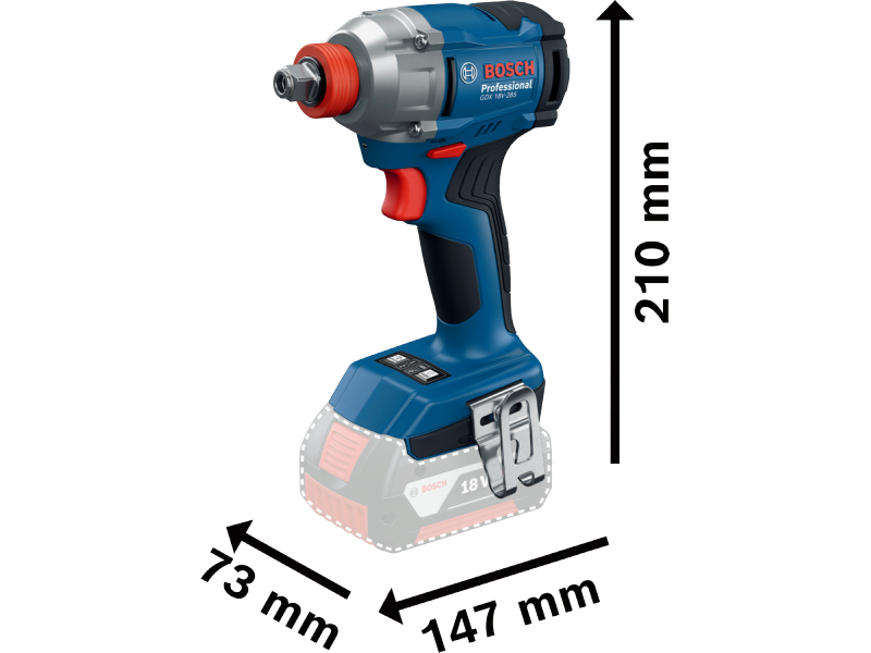 Akumulatorski udarni vijačnik Bosch GDX 18V-285, 06019N2122