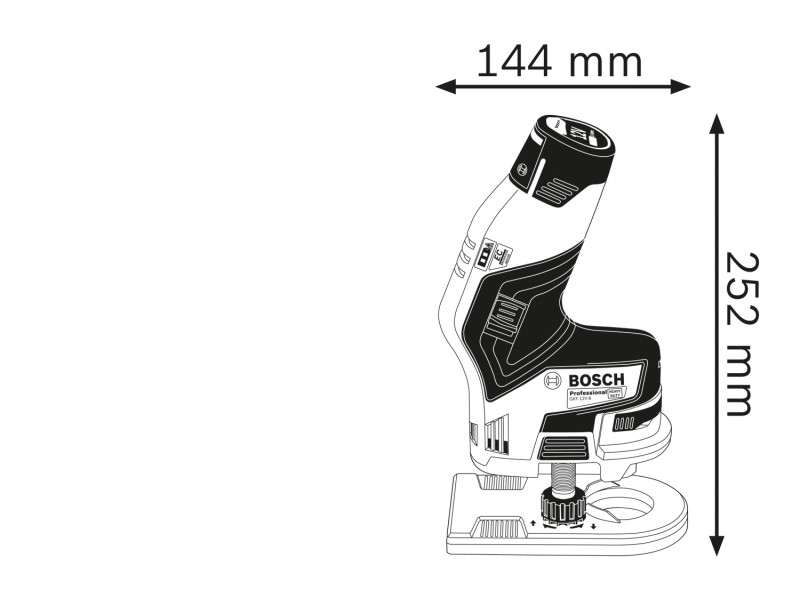 Akumulatorski robni rezkalnik Bosch GKF 12V-28, 12V, 1.1kg, 06016B0000