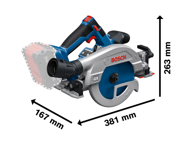 Akumulatorska krožna žaga Bosch GKS 18V-57-2 GX, 06016C1003