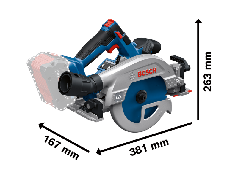 Akumulatorska krožna žaga Bosch GKS 18V-57-2 GX, 06016C1001