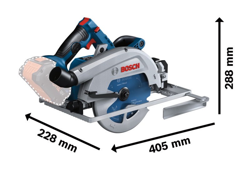 Akumulatorska krožna žaga BITURBO Bosch GKS 18V-68 GC v L-BOXX, 18V, 2x 18/8.0Ah, GAL 18V-160 C, 190mm, 4.3kg, 06016B5101