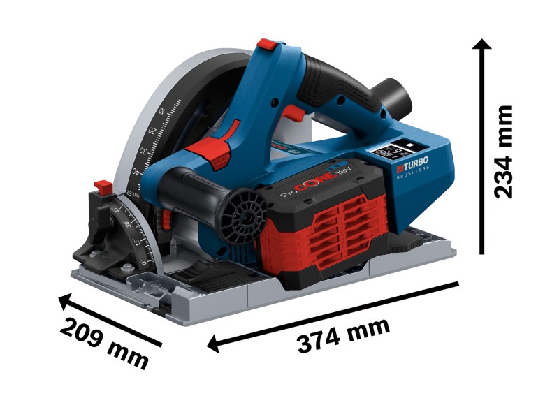 Akumulatorska potopna žaga BITURBO Bosch GKT 18V-52 GC v L-BOXX, 18V, 140mm, 4.1kg, 06016B4000