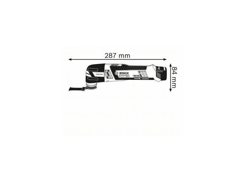 Akumulatorski večnamenski rezalnik Bosch GOP 12V-28 Baretool, 5.000–20.000 min-1, 06018B5001