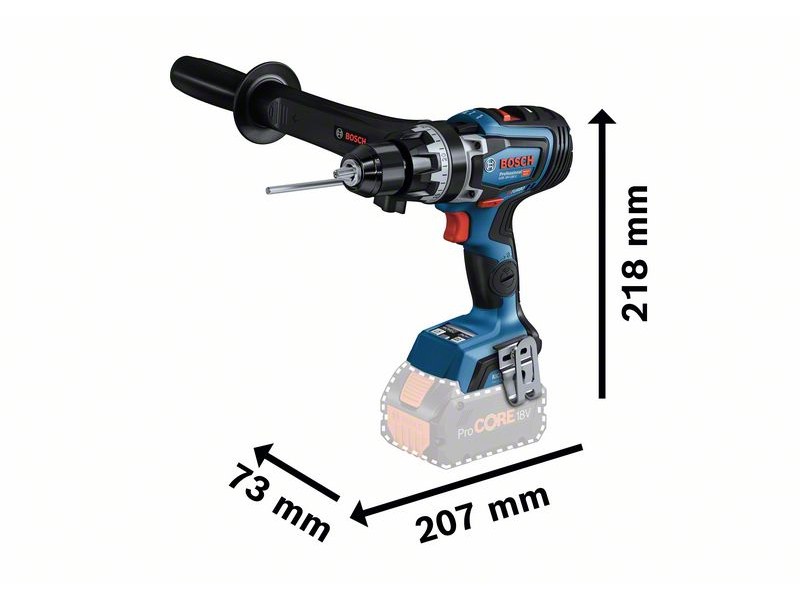 Akumulatorski udarni vrtalni vijačnik Bosch GSB 18V-150 C v L-Boxx, 18V, 2x18V/8.0Ah, GAL 1880 CV, 1.5-13mm, 150Nm, 2.2kg, 06019J5105