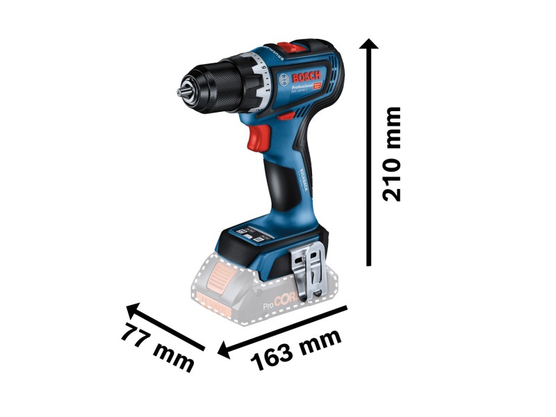 Akumulatorski vrtalni vijačnik Bosch GSR 18V-90 C v L-Boxx, 06019K6005