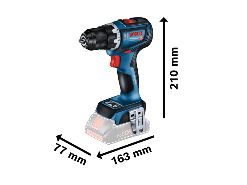 Akumulatorski vrtalni vijačnik Bosch GSR 18V-90 C, 06019K6020