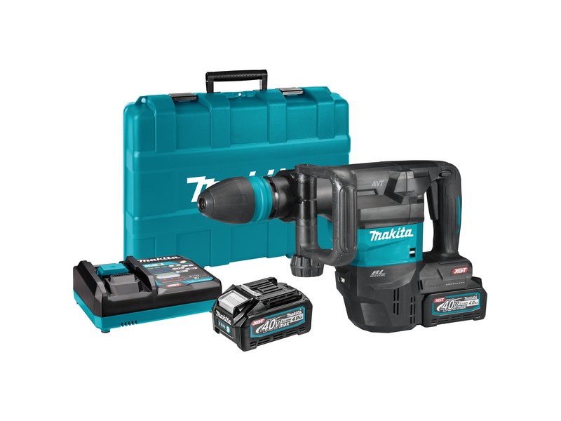 Akumulatorsko rušilno kladivo Makita HM001GM201, 40V, 2x 4.0Ah, DC40RA, SDS-Max, 9,4J, 7.1kg