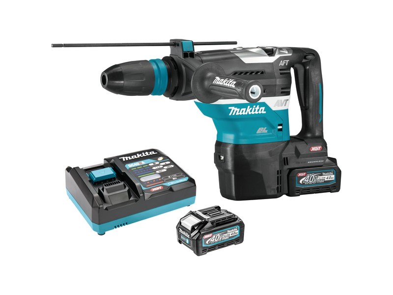 Akumulatorsko vrtalno kladivo Makita HR005GM202, DC40RA, 2x 40V/4.0 Ah, SDS-Max, 40V, 8J, 8.2kg