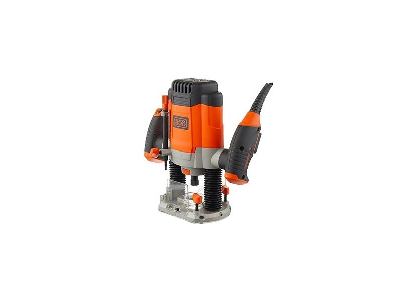 Enoročni rezkar Black and Decker KW1200E v kovčku, 1.200W, 6-8mm, 3.6kg