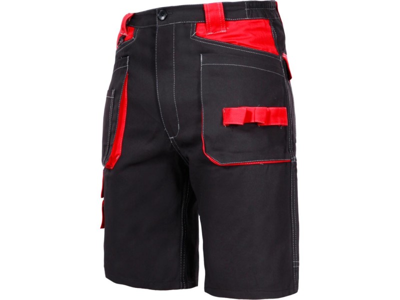 LAHTI PRO kratke delovne hlače, rdečo-črne, S-3XL