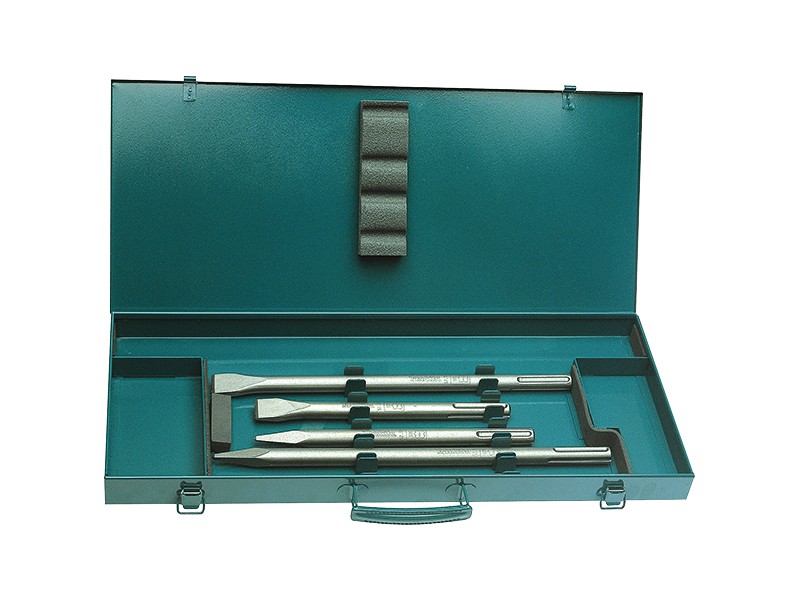 4-delni set dlet in špice Makita SDS Max, Špica 280 mm, 400 mm; ploščato dleto 25x280 mm, 25x400 mm, P-18013