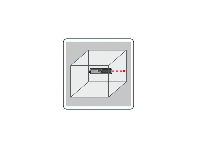 Laserska vodna tehtnica Bosch PLL 1P, 2x1,5 V LR03 (AAA), ± 0,5mm/m, 1/4