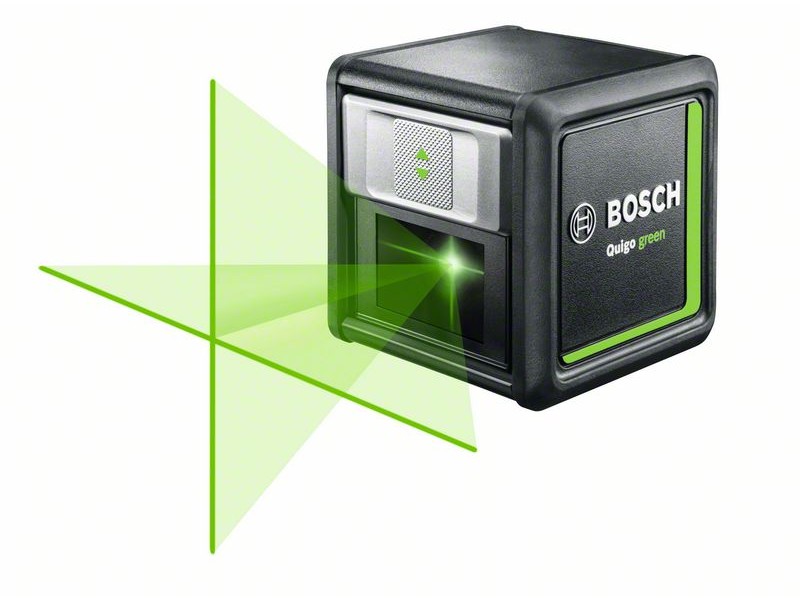 Križni laser Bosch Quigo Green, 500–540nm, razred: 2, 85°, 1/4