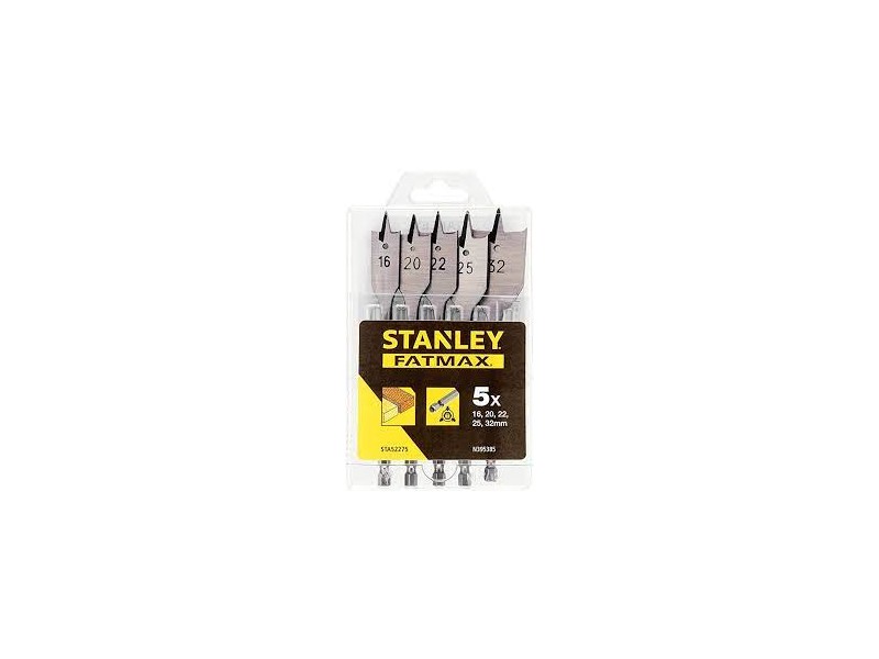 5-delni set ploščatih svedrov Stanley FATMAX, 16, 20, 22, 25, 32mm, STA52275