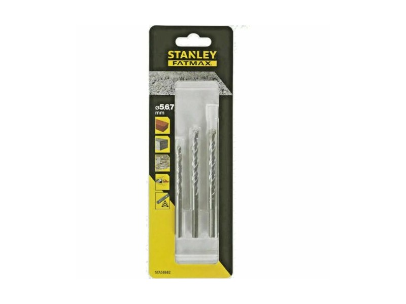 3-delni set svedrov Stanley, 5,6,7mm, STA58682