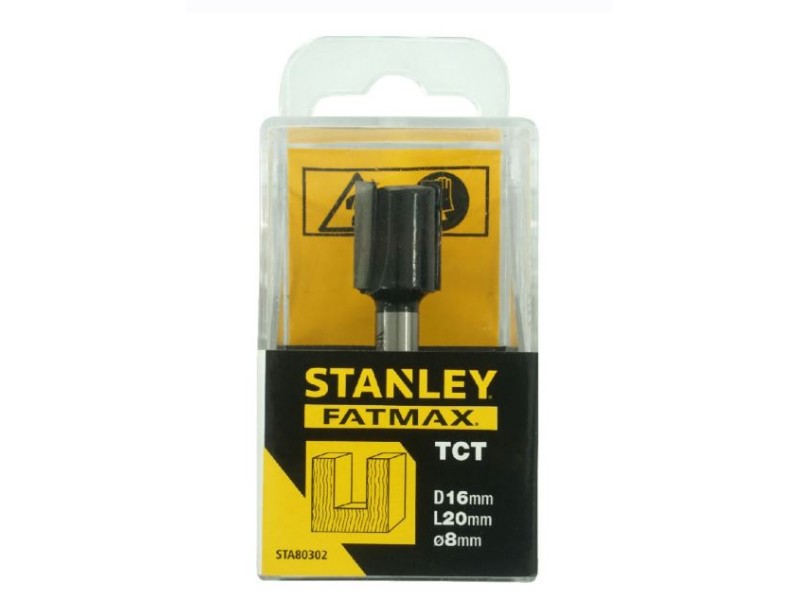 TCT zaobljeno rezkalo z ležajem, profilno​ Stanley, Vpetje: 8mm, Dimenzije: 16x20mm, STA80302