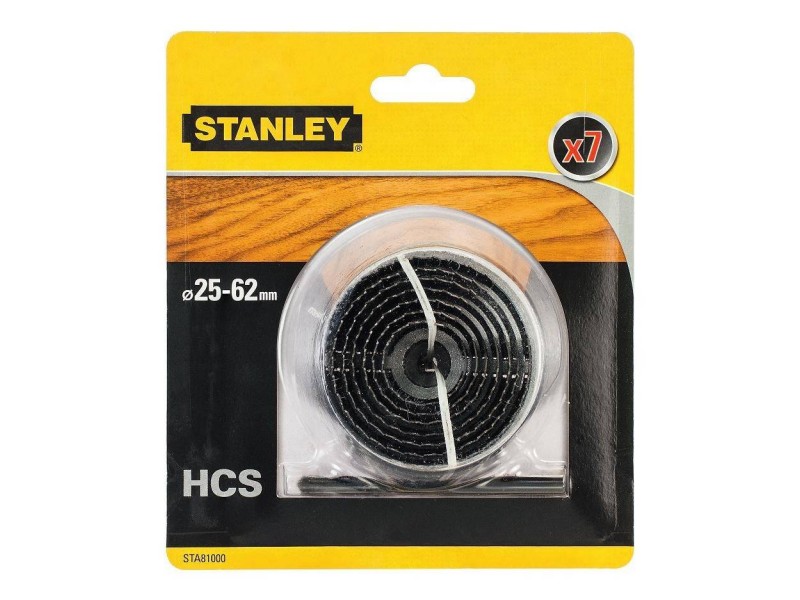 7-delni set HCS kronskih žag Stanley, za les, Dimenzije: 15-62mm, STA81000