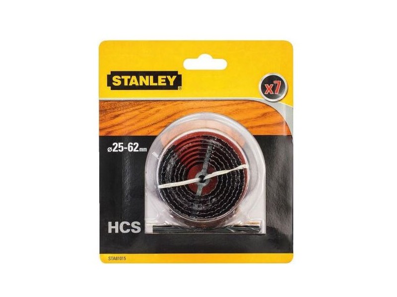 7-delni set HCS kronskih žag Stanley, za les, Dimenzije: 25-62mm, STA81015