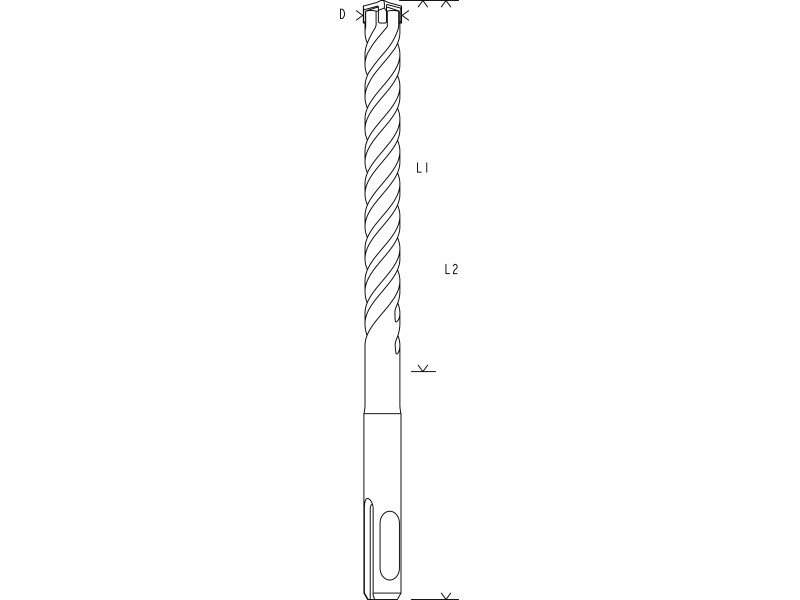 Sveder Bosch SDS plus- 5X, Dimenzije: 6,50x250x310mm, 2608836614