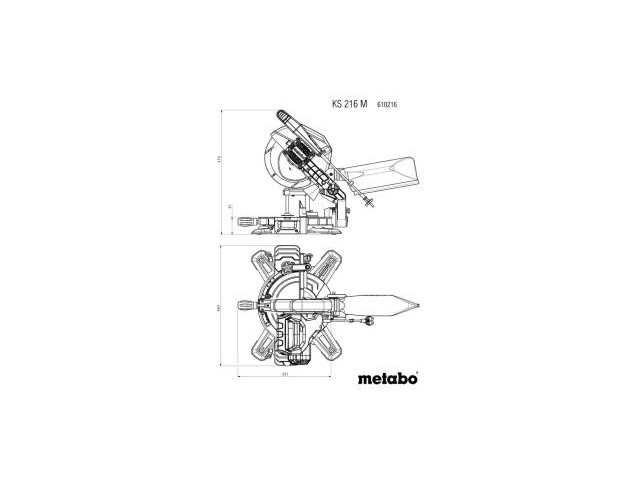 Zajeralna žaga Metabo KS216M-Set, 610216900