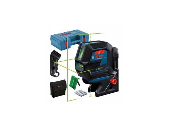 Kombinirani laser Bosch GCL 2-50G + 4xbat.+ RM10, kovček, ± 0,3 mm/m, 15M, ± 4°, 0,58kg, 0601066M02