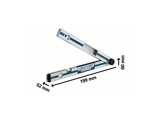 Merilniki kota Bosch GAM 270 MFL, 60 cm, 0–270°, ± 0,1°, 1,7 kg, 0601076400