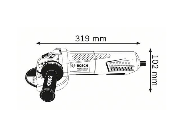 Kotni brusilnik Bosch GWS 15-125 CIEP, 1500 W, 125 mm, 2.800 – 11.500 min-1, 0601796202