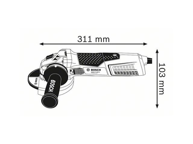 Kotni brusilnik Bosch GWS 19-125 CI, 1.900W, 125mm, 11.500 min-1, 2.4kg, 060179N002