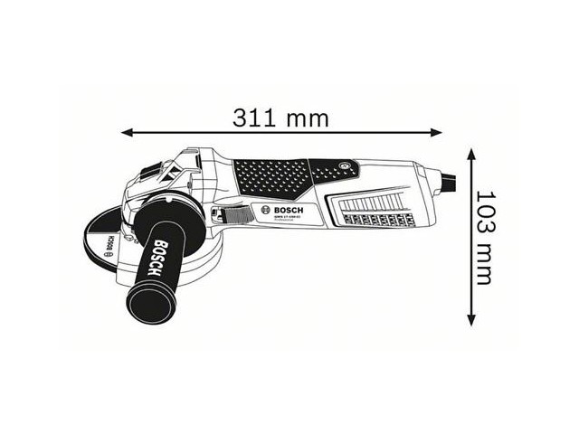 Kotni brusilnik Bosch GWS 19-150 CI, 1.900 W, 150mm, 9.700 min-1, 2,4 kg, 060179R002