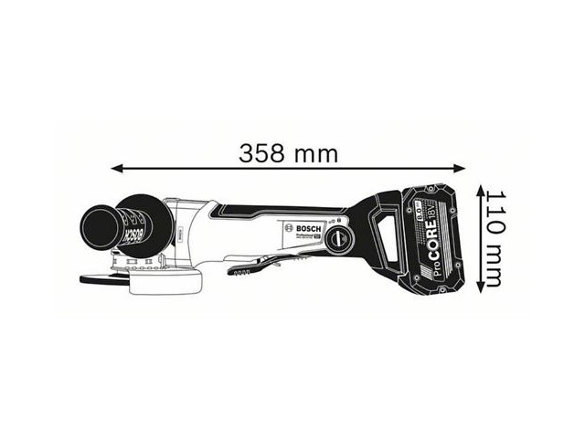 Akumulatorski kotni brusilnik Bosch X-LOCK GWX 18V-10 PSC solo v L-BOXX,18V, 125mm, 2kg, 06017B0800