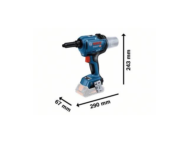 Akum. pištola za kovičenje Bosch GRG 18V-16C, 18V, 3-6,4 mm, 16.000N, 1.6kg, 06019K5000