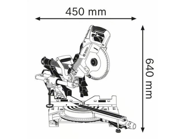 Potezna žaga Bosch GCM 8 SDE, 1.600W, 216 mm, 18,5kg, 0601B19200