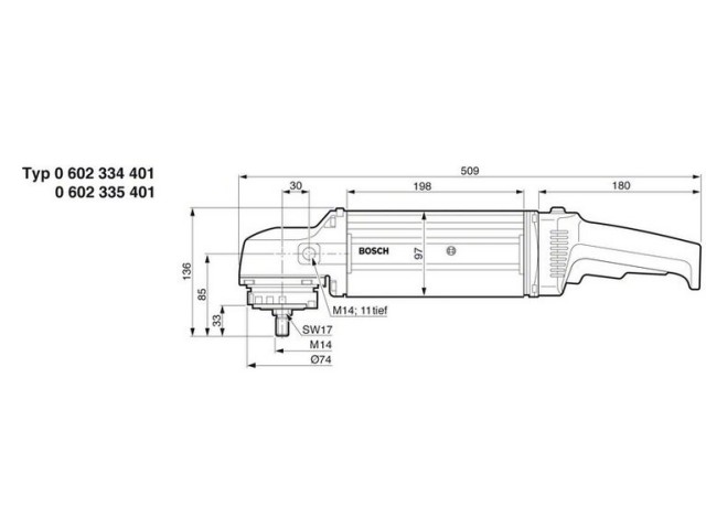 Električni kotni brusilnik Bosch HWS 810/230, 3.100W, 230mm, 6.600min-1, 7.8kg, 0602334534