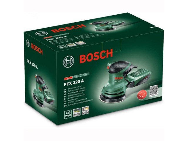 Ekscentrični brusilnik Bosch PEX 220 A, 220W, 125mm, 1,2kg, 0603378020