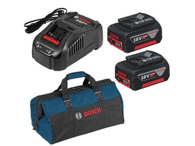 Hitri polnilec Bosch GAL 1880 CV+ 2x Baterija 18V, 5.0Ah, Li-Ion, 0615990J27