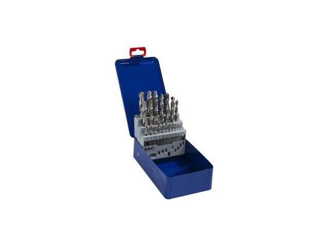25-delni set spiralnih svedrov Bohrcraft DIN 388 HSS-G brušeni, Dimenzije: 1.0-13.0x0.5mm, 11201310025