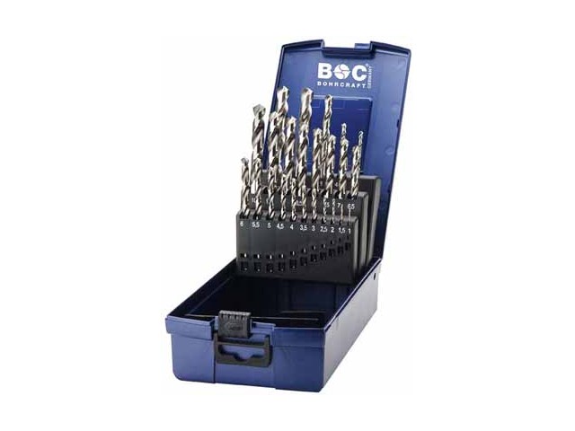 24-delni set spiralnih svedrov Bohrcraft DIN 388 HSS-G brušeni, Dimenzije: 1.0-10.5x0.5 mm+3.3mm, 11201330024